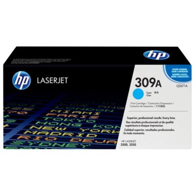 Hp 309A Toner, Cyan Single Pack, Q2671A